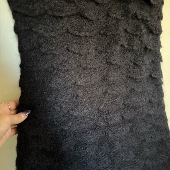 Malandrino Mohair / Cashmere Silk turtleneck ruffled sweater dress - Picture 3 of 8